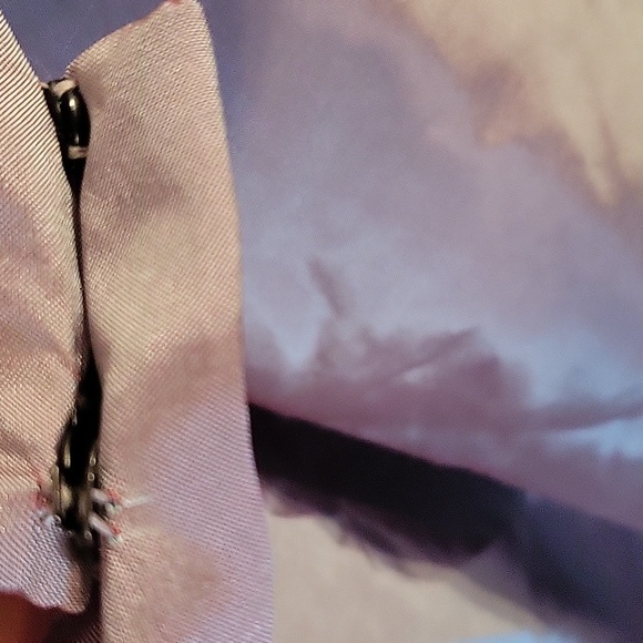 NWT Alfred Sung Iridescent Lt Grey Strapless Cocktail Dress Sz 10 Pockets, Belt - Picture 8 of 14